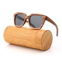 Okulary przeciwsłoneczne Real Wood Handmade Naturalne Bambusowe Moda Styl Womens'glasses i Eyewearfor Mężczyźni Promocja2021