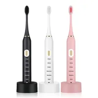 Sonic Toothbrush Adults 6 Levels Cleaning Mode Electric Toothbrushes USB Rechargeable with 8 Tooth Brush Heads Oral Nozzle for Den232G