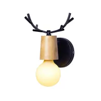 DishyKooker 220V LED Loft Smidesjärn Antlers Form Vägglampa För Trappa Korridor Hall Bedroom Living Room Modules