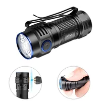Trustfire MC1 Rechargeable LED EDC Flashlight 1000 Lumens Cree Magnetic 2A Fast Charging Torch Light with Magnet Lantern 220212