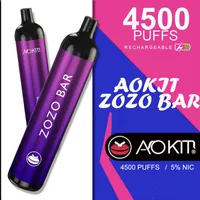 Top sell AOKIT ZOZO BAR E cigarettes Disposable Pods Device 4500puffs 15.8ml kit Vape 2200mAh Stick Pen free freight VS RandM tornado puffs max
