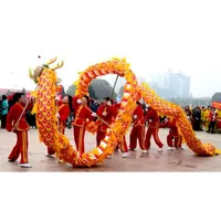 Dragon Dance Tamaño 4 6M Tela de estampado de seda adulto 4 PlayerWedding Etapa Al aire libre Mascota Traje China Cultura especial Fiesta de vacaciones