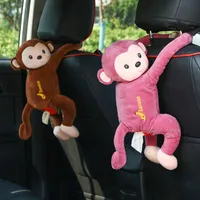Pipi Maymun Asılı Yaratıcı Kutu Aksesuar Sevimli Peluş Otomotiv Durumda Araba Doku Kutusu