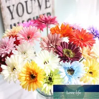 Fake Flower Decorations Home Artificial Flower Daisies Sunflower 20 Colors Handmade Bouquet For Wedding Decorations1