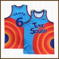 2021 Space de cinéma Jaman Tune Squad Basketball Jersey Blue Lebron 6 James 23 MJ 1 Bugs 22 Bill Murray 10 Lola 2 D.Duck! Taz 1/3 Tweety Violet 2022