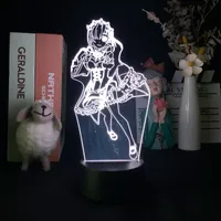 Kids Room USB LED lámpara portátil 3D Anime Night Light Re Cero Cerero Vida en otra noche de noche Mundial Altavoz Bluetooth