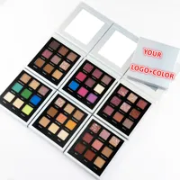 9 Hole DIY Colors Collection Eyeshadow Palette Accept Customized Logo Matte Glitter Eye shadow Palettes