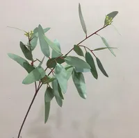 Decoratieve bloemen kransen realistische kunstmatige groothandel planten kunstmatige lange steel 113cm eucalyptus bladeren