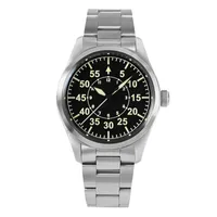 Armbanduhren San Martin Herren Automatische Uhren Sport Männer Mechanische Armbanduhr Military Sapphire 20bar Wasserdicht C3 Leuchtendes YN55A