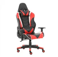 2021 Gaming Office Cadeiras giratórias com encosto de cabeça e travesseiro lombar vermelho mesa comercial