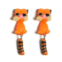 Cute Pet Kolczyki Cartoon Fox Lovely Dog Polymer Clay Stud Colring Dla kobiet Handmade Girls Jewelry
