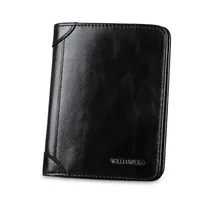 محافظ Williampolo Fashion Leather 6 Card Sim Volder Folder Short Travel Wallet PL198