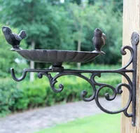 Obiekty dekoracyjne figurki żeliwne rzemiosło kutego haka podwójny ptak w stylu europejskim ogród wiszący niebieski basen