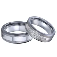 Never fade 100% Real Tungsten carbide Ring marriage jewelry Silver Color Love Alliance Couple wedding rings for men and women