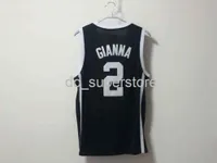 جيانا براينت # 2 مامبا كرة السلة جيرسي أسود أبيض مخيط مخصص الرجال النساء الشباب كرة السلة جيرسي XS-6XL