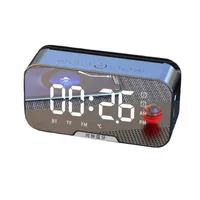 Portable Speakers Bluetooth Multifunction Music LED Digital Alarm Temperature Date Display Desktop Mirror Clocks With Dual Mode