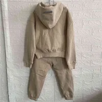 Sonbahar Erkek Kız Polar Hoodie Set Takım Elbise Pantolon Yansıtıcı Pamuklu Çocuk Kazak Ve Pantolon Giyim Setleri Uzun Kollu Aktif Takımları Eşofman