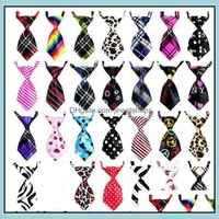 Neck Krawaty Moda Akcesoria Regulowany Pet Necktie Dog Tie Kot Piękny Uroczy Grooming Jedwabne Krawaty 200 sztuk Drop Dostawa 2021 3PLJ0