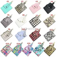 PU Leather Cards Case Ladies Coin Purse Bag Keychain for Party Favor Bus Card Holder with Tassel Keyring DHL Fast DD