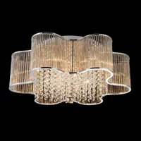 Ceiling Lights Luxury LED Glass Sticks Living Room Light Stainless Steel Top Plate Bedroom Lamp Crystals Lobby