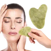 Gua Sha Board SPA Massage Stone Guasha Board Natural Rose Quartz Jade Stones Scraper For Body Eyes Facial Face Neck Back Massager