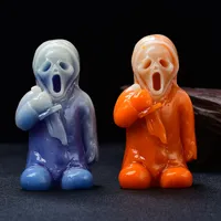 Belle lumineuse Halloween Ghost Decor Figurine Scary Figurine Méditation