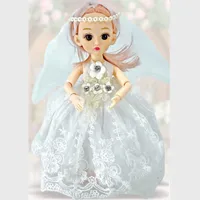 Fashion wedding dress change Princess Doll Girl Barbie suit family toy new product point exchange agency