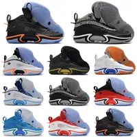 Jumpman XXXIV 34 35 36 Chaussures de basketball pour hommes Eclipse Bleu Void Vert Blanc Blanc Noir Top haute qualité 34S Sports de sport pour hommes Taille 40-46