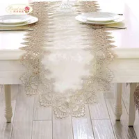 Proud Rose Lace Table Runner Table Flag Tablecloth European Rectangular Table Cloth TV Cabinet Cover Cloth Wedding Decoration 220107