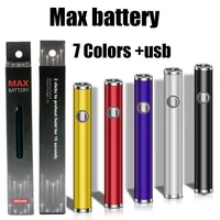7 cores max bateria pré-aquecimento VV 380mAh baterias de tensão variável com micro carregador USB ajuste CE3 G2 Amigo Liberty Cartuchos