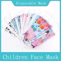 Masque de concepteur Masque Vente en gros enfants dessin animé à trois couches masques jetables à la poussière anti-poussière