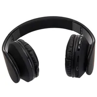 ABD Stok HY-811 Kulaklıklar Katlanabilir FM Stereo MP3 Çalar Kablolu Bluetooth Kulaklık Siyah A06 A54