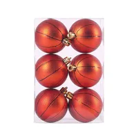 6pc Navidad Bola Adornos Navidad Decoraciones de Navidad Bolas de árbol Regalo Navidad Decoraciones para el Hogar Decorazioni Natalizie Y1104