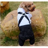 Pet Dog Cat Clothes Prince Tuxedo Bow Tie Suit Puppy Costume Jumpsuit Coat S-XXL Dog Clothes Suit for dogs 1306 T2