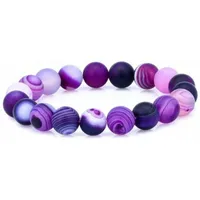 Bracelet de Perles de Pierre Naturelle 8mm Énergie Perlée Yoga Méditation Énergie Chakra Bracelet Bijoux Dames Cadeaux Faits à la
