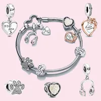 2021new Ladies Pandora Plata De Ley 925 Original Love Diy Luxury Bracelet Wholesale Designer Personalized Women