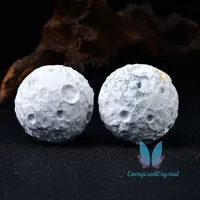 الأبيض مثلي شكل القمر crytsal sephere reiki شفاء الكرة التأمل ديكور الكريستال الكرة