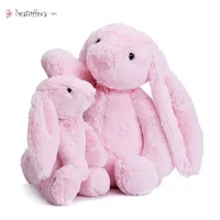 30cm 박제 긴 귀 토끼 소프트 플러시 장난감 잠자는 귀여운 토끼 만화 동물 인형 어린이 아기 생일 선물 BDC13