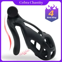 Cobra Cobra Masculino Chastity Dispositivo Galo Cajeiro Anéis de Calça BDSM Bondagem Products Erotic jogos adultos brinquedos sexuais para homens casais