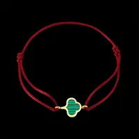 Lanruisha Simples Shell Senhoras Pulseira Red Stract Hand-Woven Clássico Nuvem Forma Retrátil Jóias Presente Charme Braceletes