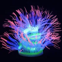 Aquarium Decorations Fish Tank Landscaping Silicone Coral Simulation Actinian Fluorescent Ornament Non-Toxic Safe