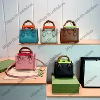 ビンテージレザープリンセスダイアナの竹ミニトートバッグレディース2021デザイナーの贅沢なハンドルバッグクロスボディOphidia Handbag