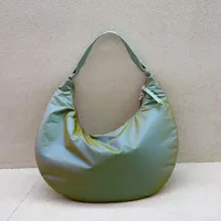 Evening Bags Cotton Padded Half Moon Armpit For Women Shoulder Bag Designer Down Space Handbag Brands Nylon Croissant