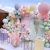 Multicolor Pastel Ballonnen Garland Bruiloft Macaron Regenboog Party Ballon Achtergrond Decoratie 164pc DIY Baby Shwer Birthday Decor X0726