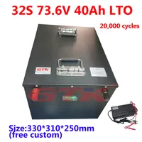 LTO 73.6V 40Ah lithium titanate battery pack with 32S bms for 7000w 72v electric forklift kit golf cart +5A charger