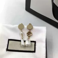 2022 Brand New Fashion Flower Pearl Link Chain Women's Necklace Bracelet Earrings with Gift Box 71127a Izi2