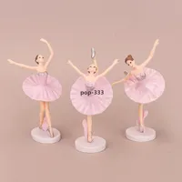 3 rosa dans ballerina hand att göra grossist vacker flicka prinsessa docka pvc leksak tårta dekoration tidvatten lek