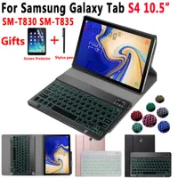 Funda de teclado con retroiluminación ligera para Samsung Galaxy TAB S4 10.5 SM-T830 SM-T835 T830 T835 Tableta Tableta Teclado Bluetooth