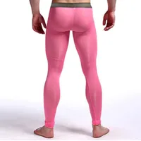 Pantaloni da uomo Uomo Casual Stretchy Sport Nylon Workout Bottoms Elastico Gym Gym Gym Fitness Yoga Leggings Lingerie Home Wear