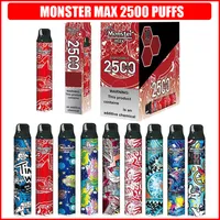 Monster MAX 2500 Puffs Einweg-E-Zigarette 10 Farben Vape-Stift-Gerät 850mAh-Batterie 7,5ml Pods-Patronen Vapes-Kit Tragbare Dampf